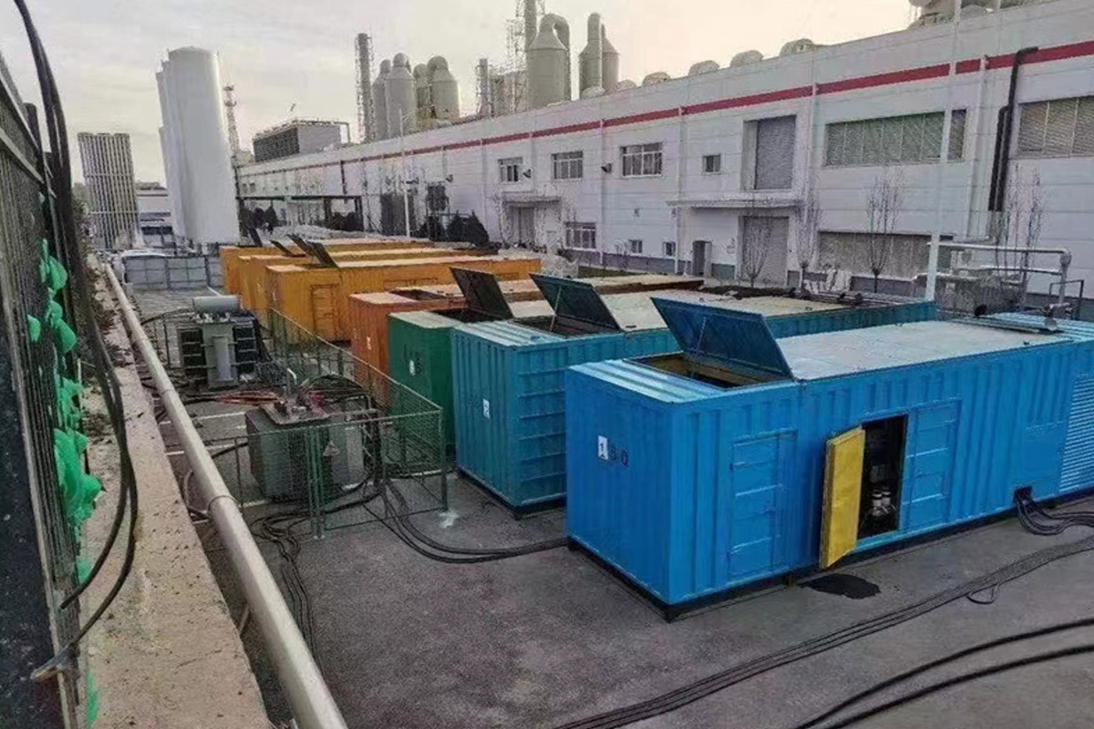沙湾发电机租赁施工现场